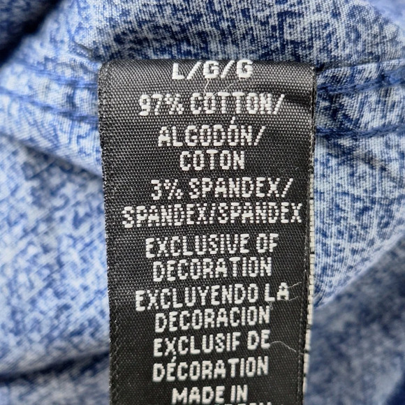 Drill Clothing Co. Large Blue Gingerbread Collared Button Down Long Sleeve Shirt - Picture 15 of 16